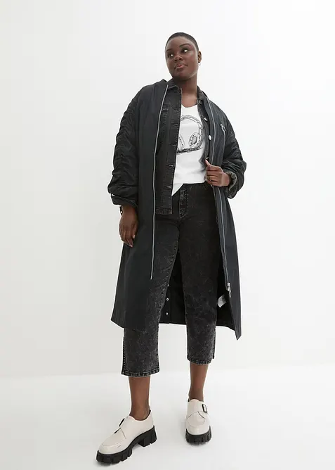 Manteau l&eacute;ger avec col en bord-c&ocirc;tes, bonprix