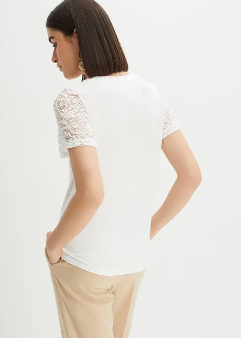 T-shirt avec dentelle, bonprix
