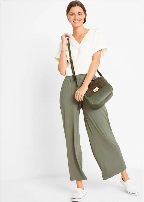 Jersey-Hose aus fließendem Viskose-Mix, 7-8-Länge, bonprix