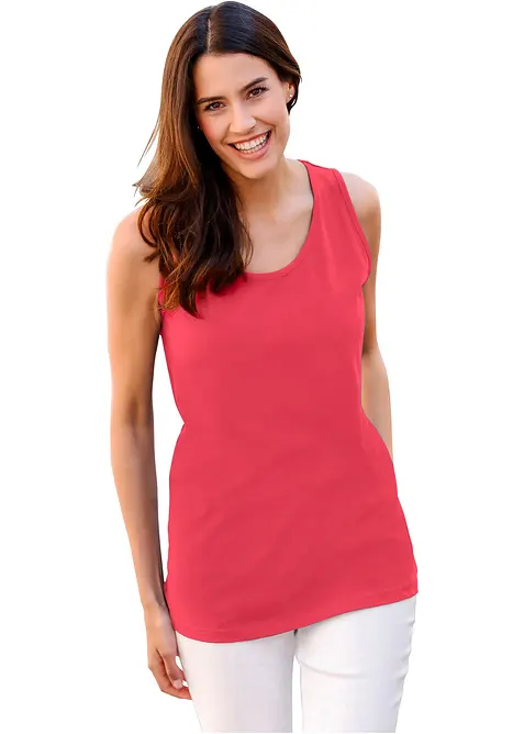 Lot de 5 débardeurs longs 100% coton, bonprix