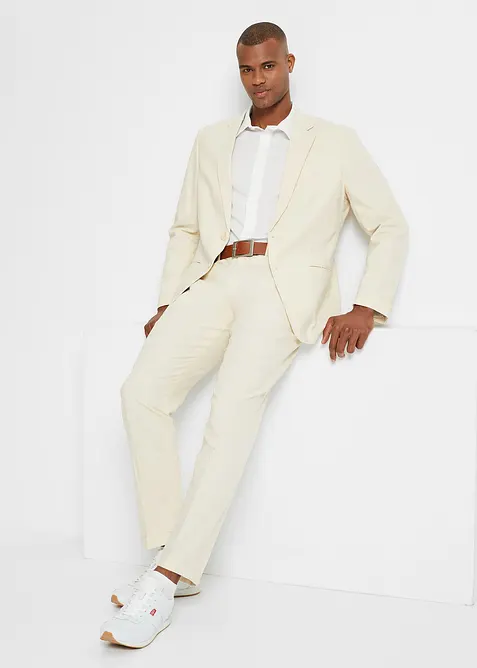 Costume 2 pièces en lin mélangé, regular, bonprix