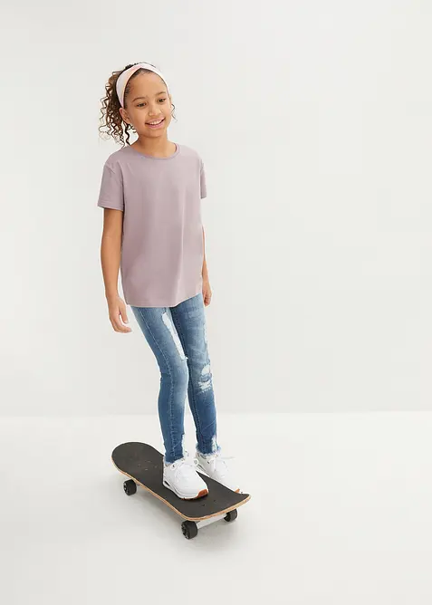 Lot de 3 T-shirts fille 100% coton, bonprix