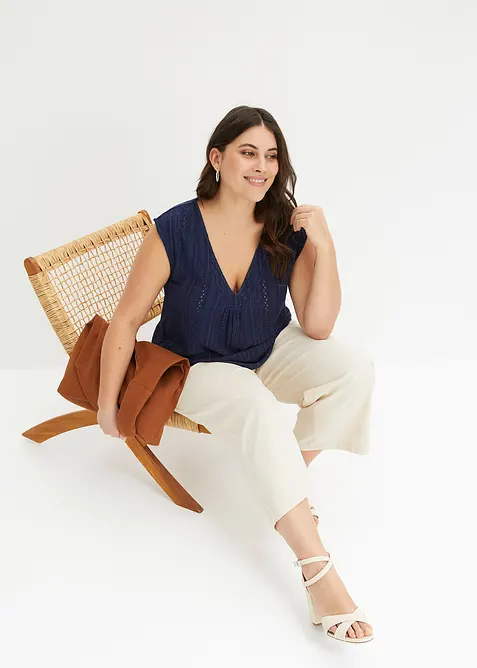 Top en broderie anglaise, bonprix