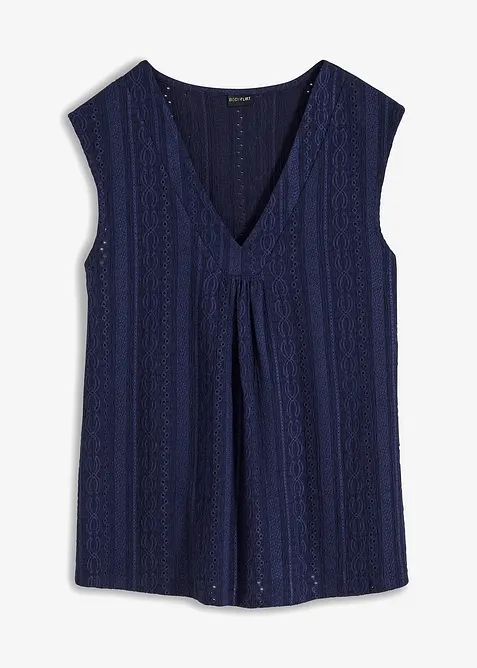 Top mit Lochstickerei, bonprix