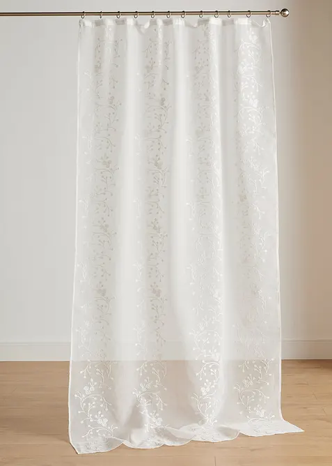 Voilage avec broderies (1 pce), bonprix