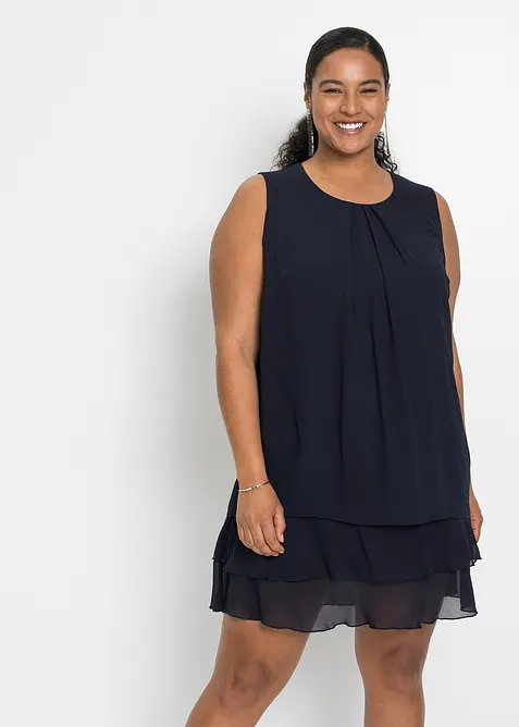 Robe en chiffon en polyester recycl&eacute;, bonprix