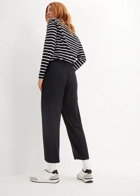 Lot de 2 pantalons 7/8 en jersey à taille haute, bonprix