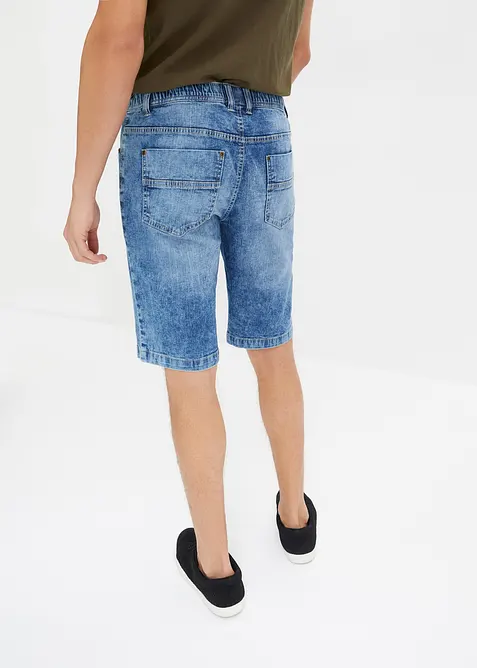 Bermuda taille élastiquée en léger denim, slim, bonprix