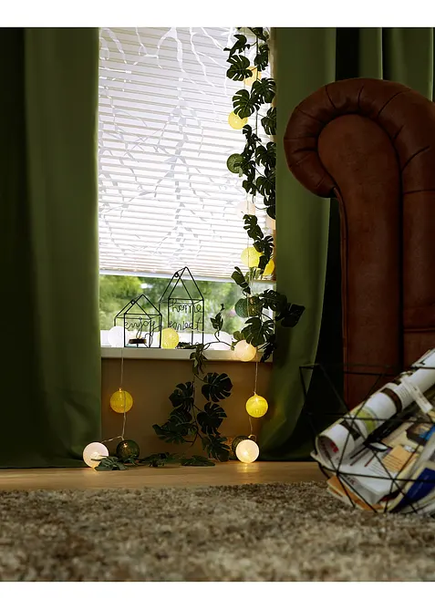 Store plissé avec imprimé sarments en dévoré, bonprix