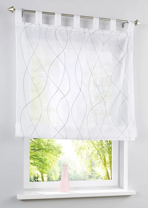 Store bateau transparent avec broderies, bonprix