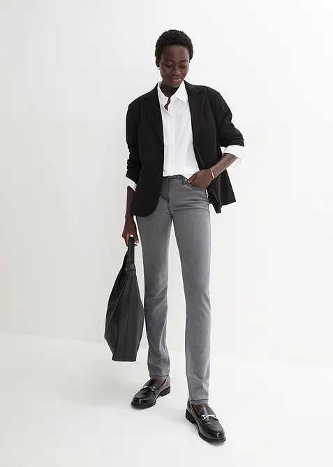 Slim-Fit-Jeans Mid Waist, Super Stretch, bonprix