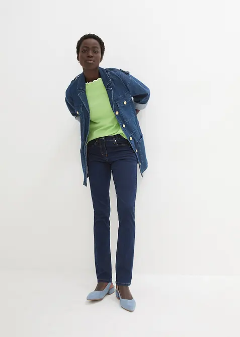 Slim-Fit-Jeans Mid Waist, Super Stretch, bonprix