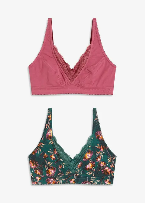 BH ohne Bügel mit Bio-Baumwolle (2er Pack), bonprix