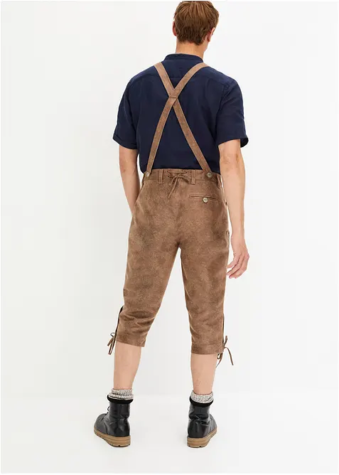 Regular Fit Trachtenhose aus Lederimitat, bonprix