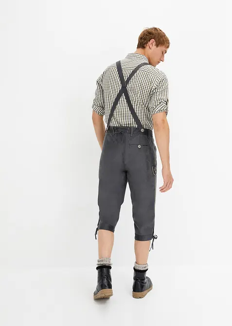 Regular Fit Trachtenhose aus Lederimitat, bonprix
