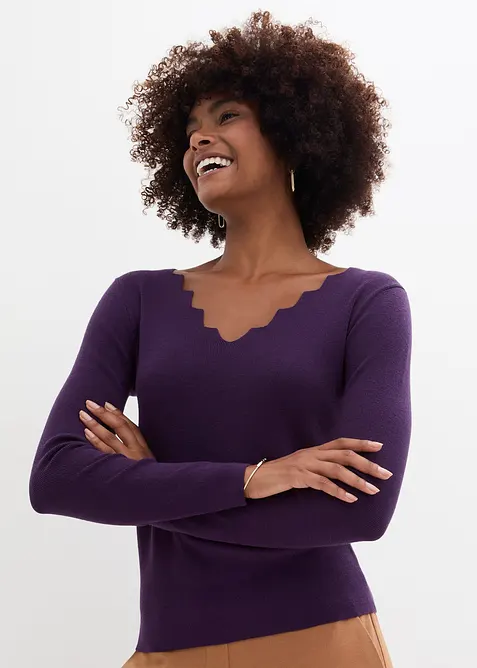 Feinstrickpullover aus weichem Viskose-Mix, bonprix