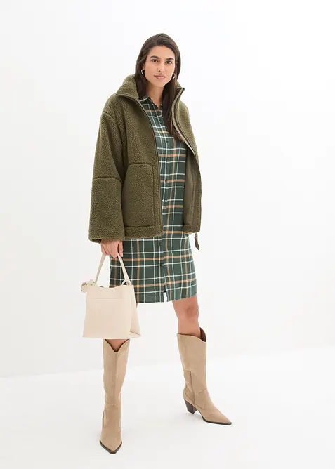 Gefütterte Teddy-Fleece Jacke, bonprix