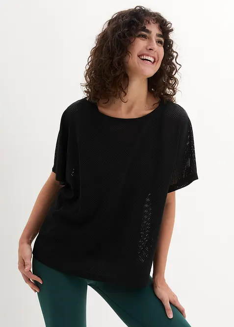 Top sportif avec haut en mesh (ens. 2 pces), bonprix