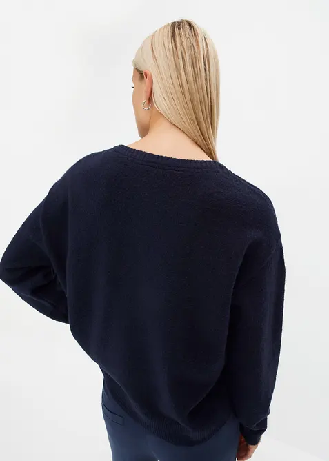 Pull col rond &agrave; &eacute;paules descendues, bonprix