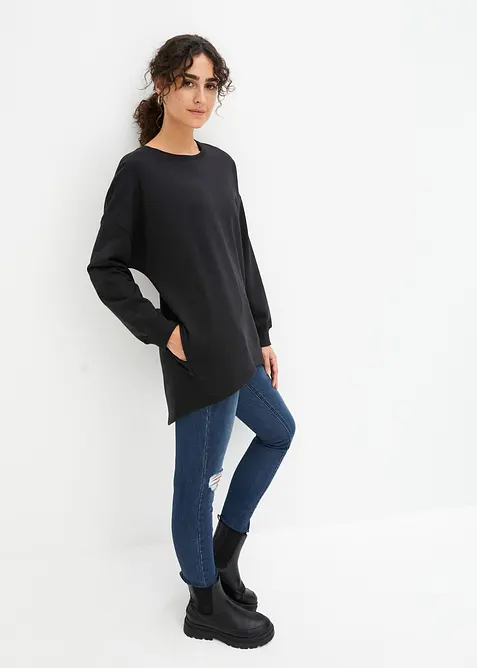 Oversize-Sweatshirt aus reiner Baumwolle, bonprix