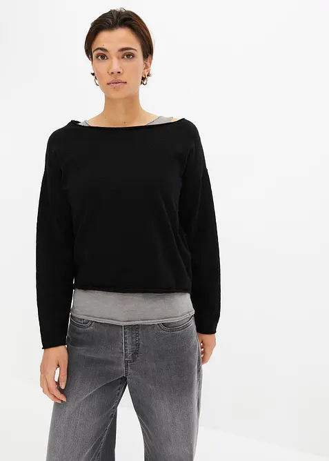 Pull et top 100% coton (ens. 2 pces), bonprix