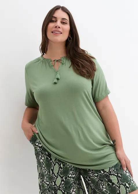 T-shirt tunique en viscose extensible, bonprix