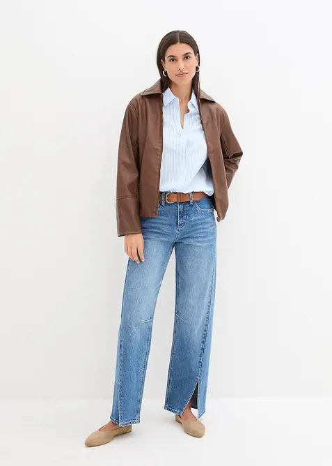 Hemdbluse aus reiner Baumwolle, bonprix