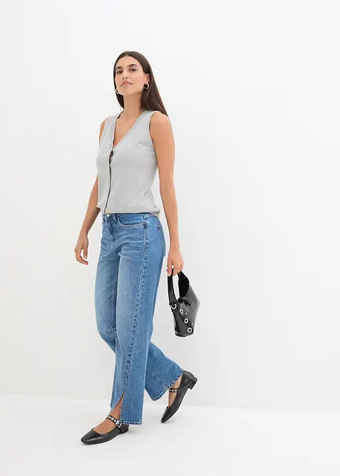 Feinstrick-Weste mit Knöpfen, bonprix