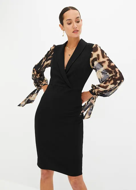 Etuikleid mit tiefem Ausschnitt, bonprix