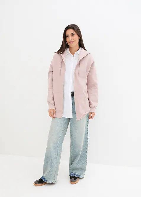 Sweat zipp&eacute; &agrave; capuche, bonprix