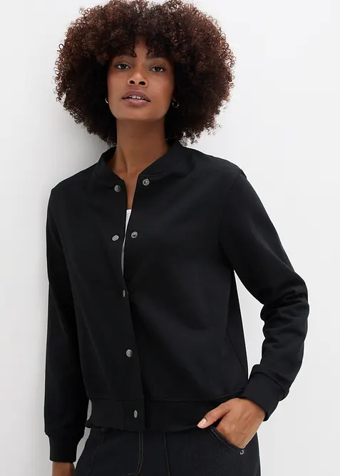Blouson boutonn&eacute; en molleton, bonprix