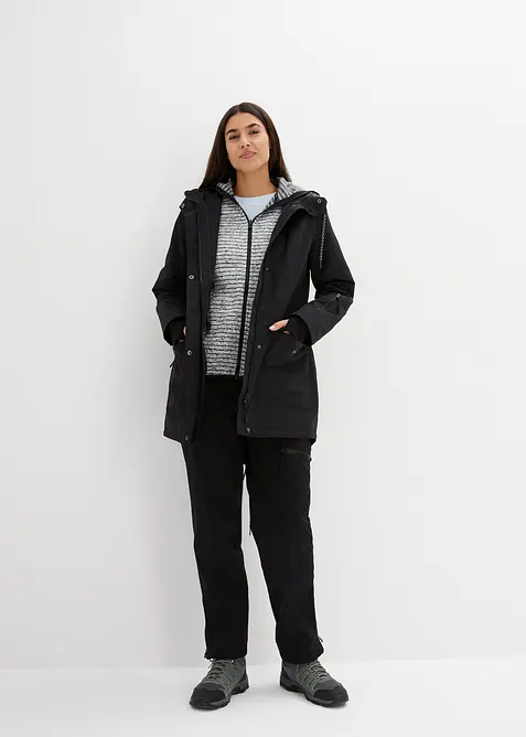 wasserdichte 3in1 Longjacke mit praktischen Taschen, bonprix