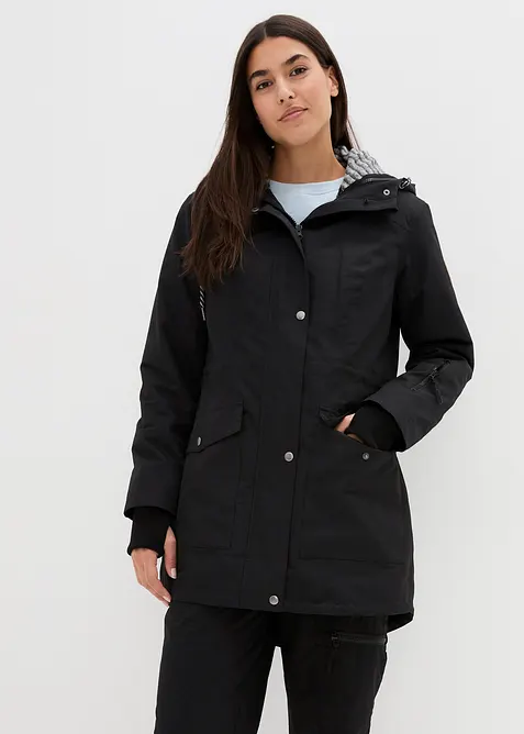 wasserdichte 3in1 Longjacke mit praktischen Taschen, bonprix