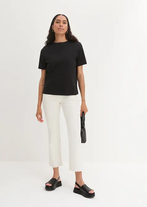 T-Shirt aus reiner schwerer Bio-Baumwolle, bonprix