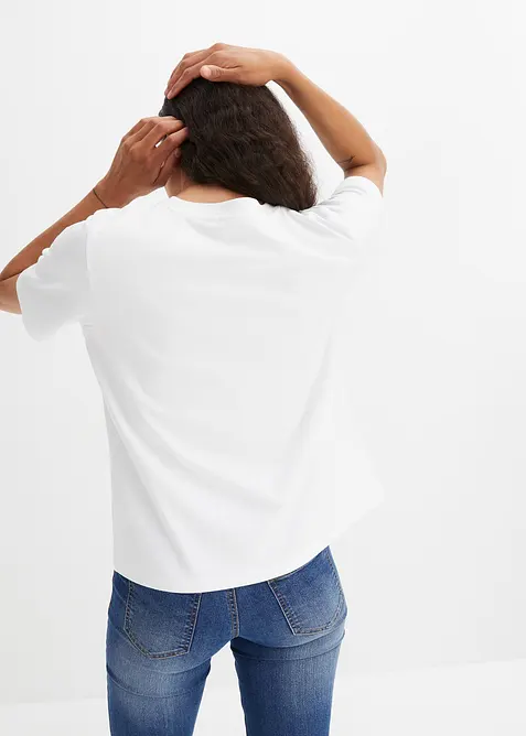 T-Shirt aus reiner schwerer Bio-Baumwolle, bonprix