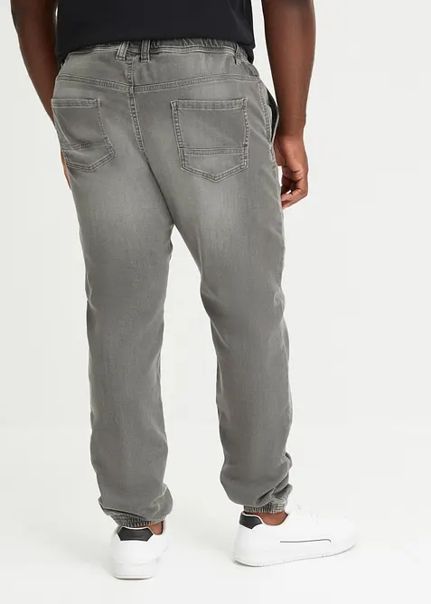 Jean jogger droit taille élastiquée, regular, bonprix
