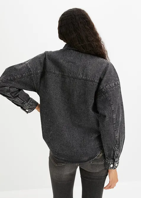 Oversized Jeans-Overshirt aus Bio-Baumwolle, bonprix