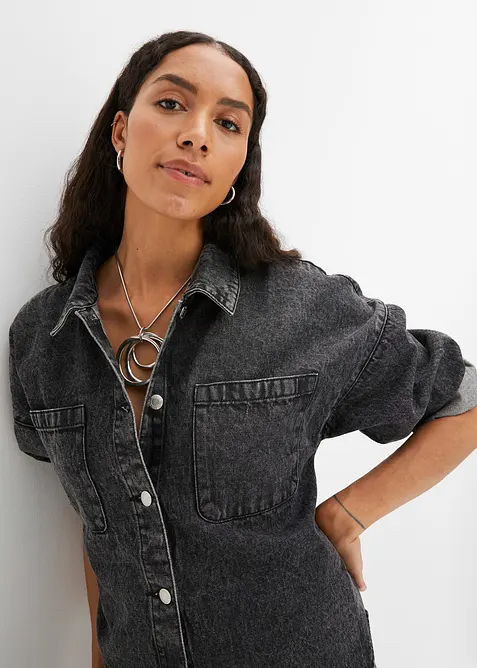 Oversized Jeans-Overshirt aus Bio-Baumwolle, bonprix