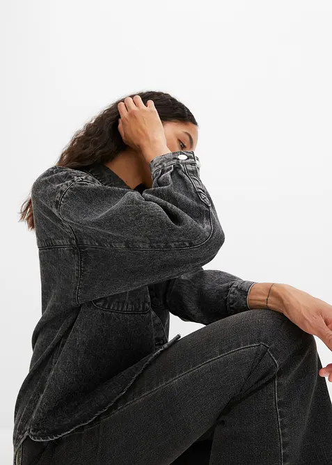 Oversized Jeans-Overshirt aus Bio-Baumwolle, bonprix