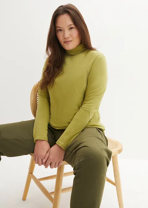 Langarmshirt mit  reiner Bio-Baumwolle, bonprix