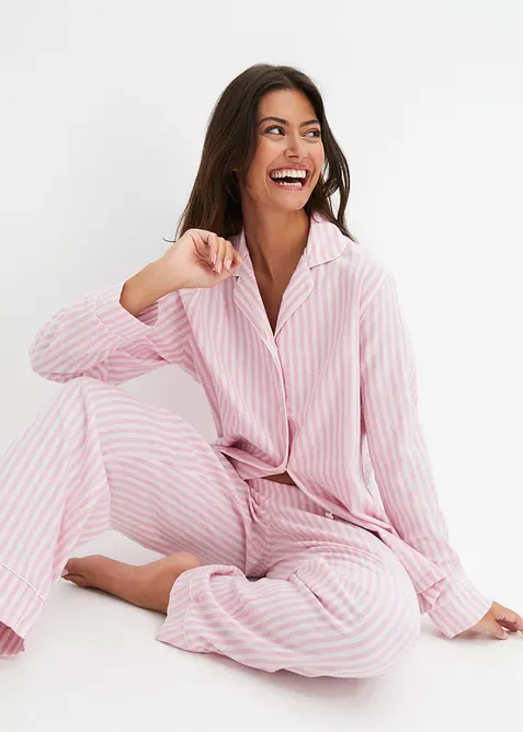 Gewebter Flanell Pyjama mit Geschenktasche, bonprix
