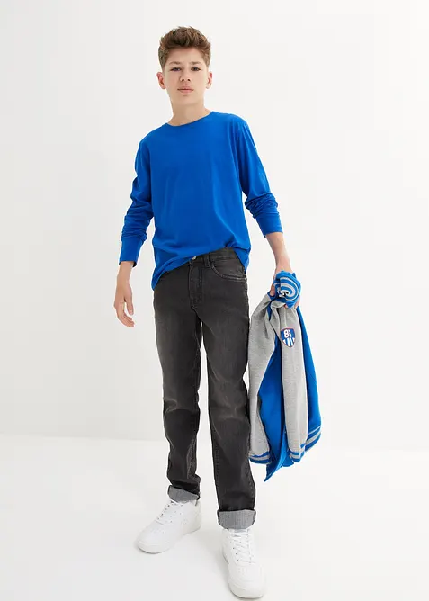 Lot de 3 T-shirts manches longues coton, bonprix