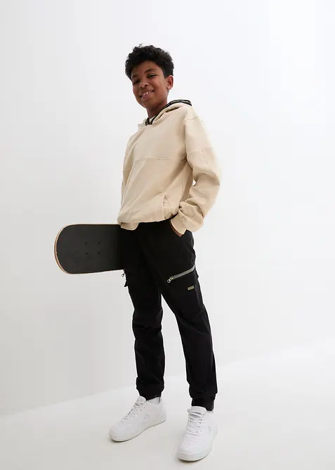 Pantalon cargo Regular et droit en coton extensible, bonprix