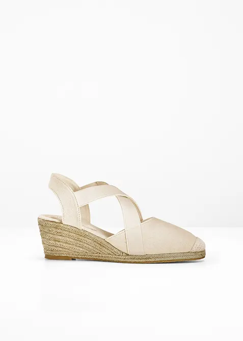 Sandales compens&eacute;es &agrave; brides &eacute;lastiques, bonprix