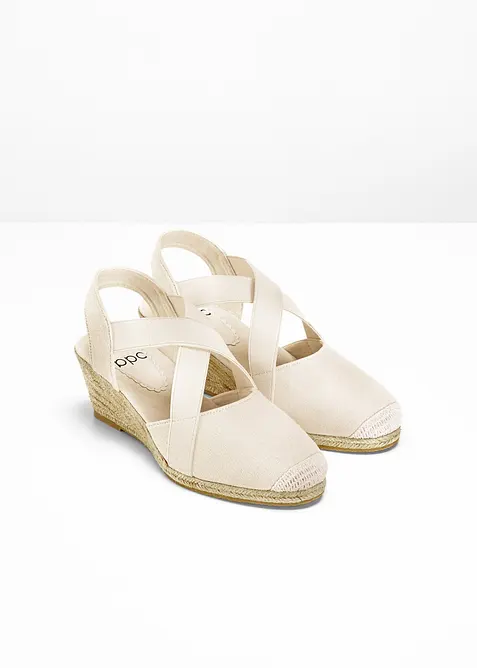 Sandales compens&eacute;es &agrave; brides &eacute;lastiques, bonprix