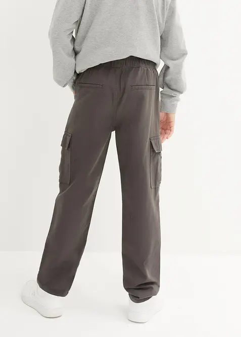 Pantalon cargo 100% coton, coupe droite et loose, bonprix