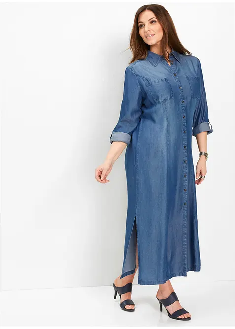 Hemdblusenkleid aus TENCEL&trade; Lyocell, bonprix