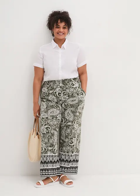 Palazzo-Hose aus softem Viskose-Mix, bonprix