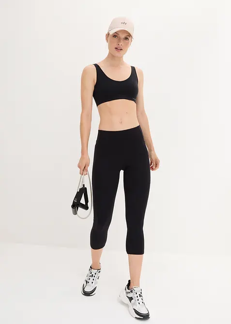 Legging de sport ultra-doux avec poches latérales, longueur 3/4, bonprix