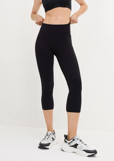 Legging de sport ultra-doux avec poches latérales, longueur 3/4, bonprix